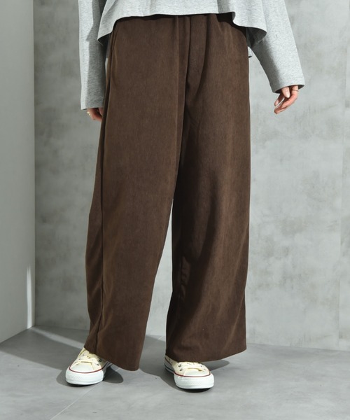 INTERPLANET（インタープラネット）の「コーデュロイウエストゴムワイドパンツ（その他パンツ・レディース・アイボリー/ブラウン/ブラック・FREE）」の22枚目の写真
