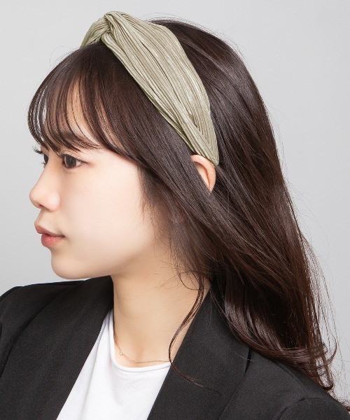 セール】プリーツ ツイスト 幅広 カチューシャ（カチューシャ