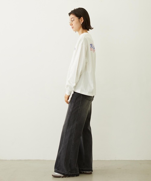 MILKFED.（ミルクフェド）の「FLARED DENIM PANTS（デニムパンツ・レディース・ブラック/インディゴブルー・S/M）」の11枚目の写真