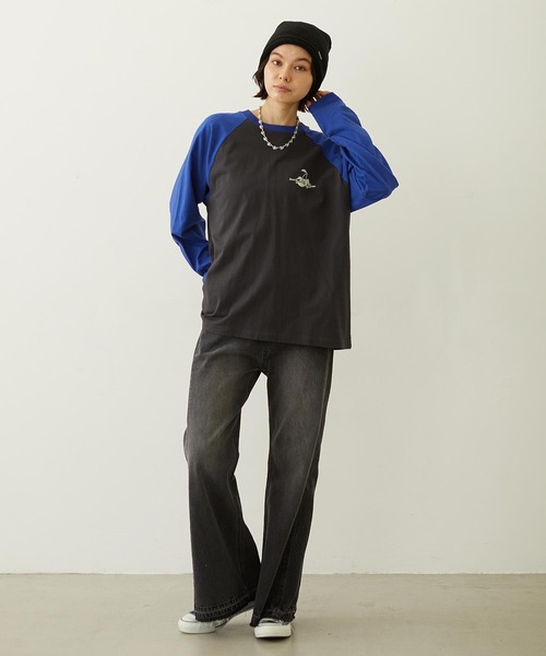 MILKFED.（ミルクフェド）の「FLARED DENIM PANTS（デニムパンツ・レディース・ブラック/インディゴブルー・S/M）」の15枚目の写真