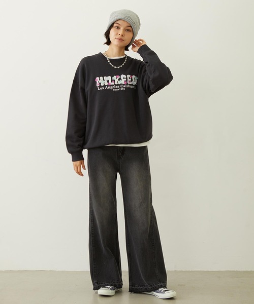 MILKFED.（ミルクフェド）の「FLARED DENIM PANTS（デニムパンツ・レディース・ブラック/インディゴブルー・S/M）」の18枚目の写真