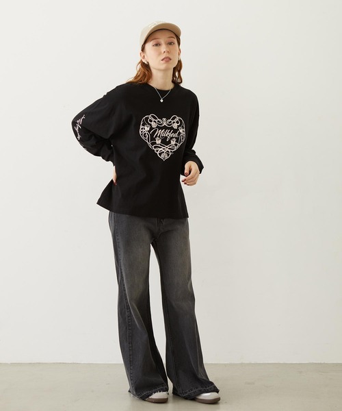 MILKFED.（ミルクフェド）の「FLARED DENIM PANTS（デニムパンツ・レディース・ブラック/インディゴブルー・S/M）」の21枚目の写真