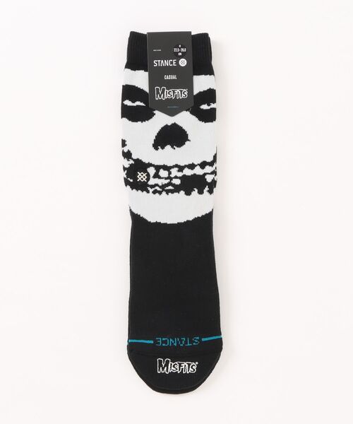 STANCE(スタンス)の「【STANCE/スタンス】Misfita(ミスフィッツ)コラボレーションモデル ロゴクルーソックス / おしゃれなギフトに最適! / BEWARE CREW(ソックス/靴下・メンズ・ブラック・MEDIUM/LARGE)」の4枚目の写真