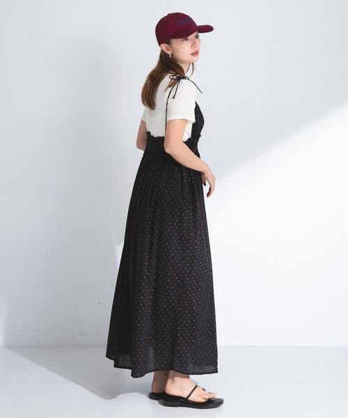 URBAN RESEARCH Sonny Label（アーバンリサーチサニーレーベル）の「コットンドビーシャーリングキャミワンピース（ワンピース・レディース・ブラウン/ブラック・FREE）」の7枚目の写真