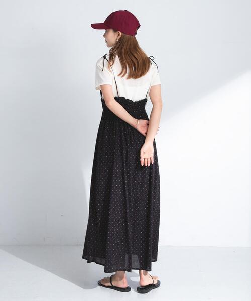 URBAN RESEARCH Sonny Label（アーバンリサーチサニーレーベル）の「コットンドビーシャーリングキャミワンピース（ワンピース・レディース・ブラウン/ブラック・FREE）」の8枚目の写真