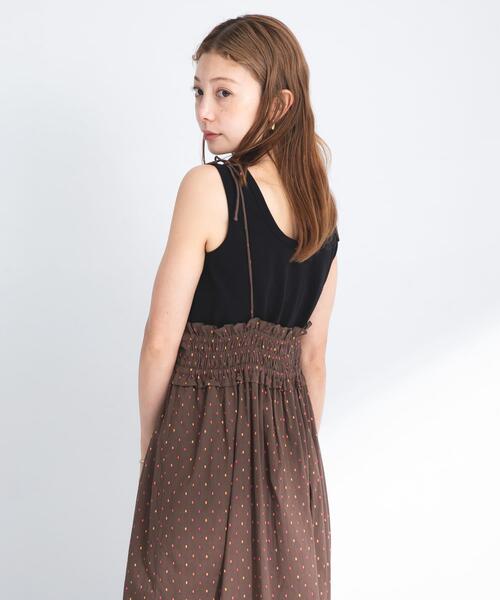 URBAN RESEARCH Sonny Label（アーバンリサーチサニーレーベル）の「コットンドビーシャーリングキャミワンピース（ワンピース・レディース・ブラウン/ブラック・FREE）」の14枚目の写真