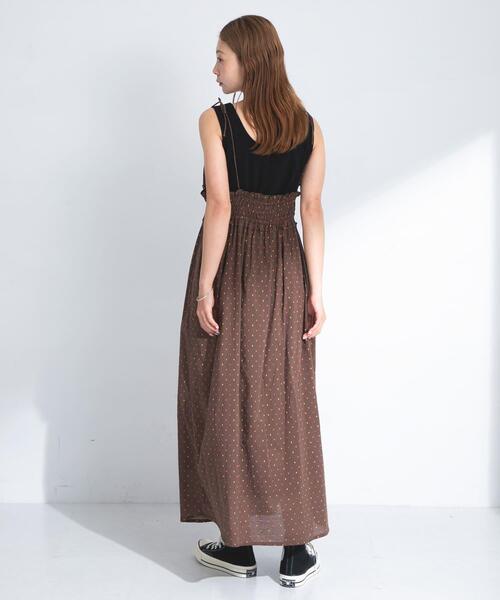 URBAN RESEARCH Sonny Label（アーバンリサーチサニーレーベル）の「コットンドビーシャーリングキャミワンピース（ワンピース・レディース・ブラウン/ブラック・FREE）」の17枚目の写真