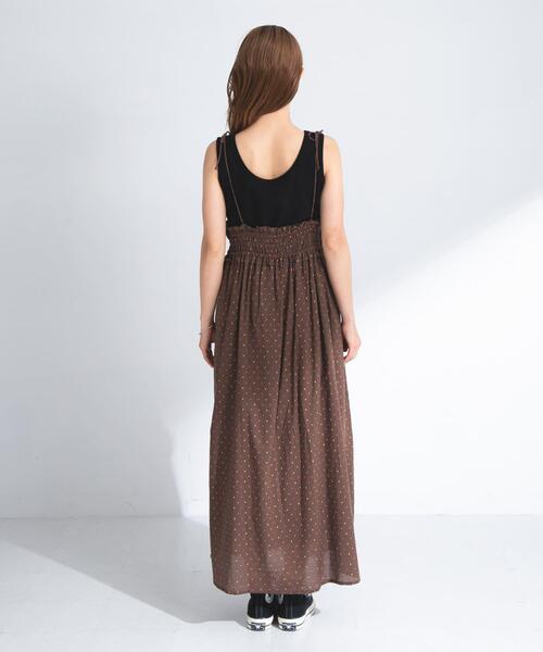 URBAN RESEARCH Sonny Label（アーバンリサーチサニーレーベル）の「コットンドビーシャーリングキャミワンピース（ワンピース・レディース・ブラウン/ブラック・FREE）」の20枚目の写真