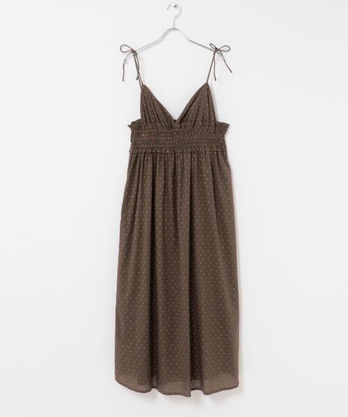 URBAN RESEARCH Sonny Label（アーバンリサーチサニーレーベル）の「コットンドビーシャーリングキャミワンピース（ワンピース・レディース・ブラウン/ブラック・FREE）」の21枚目の写真