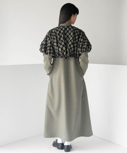 mintdesigns（ミントデザインズ）の「MIX CHECK DRESS COAT（その他アウター・レディース・ホワイト/ブラック・ONESIZE）」の5枚目の写真