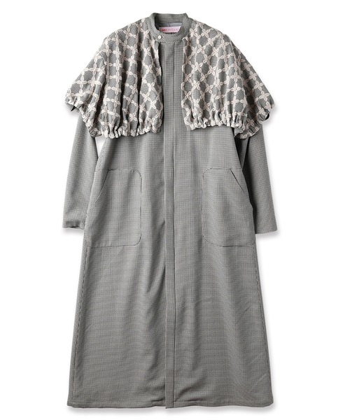 mintdesigns（ミントデザインズ）の「MIX CHECK DRESS COAT（その他アウター・レディース・ホワイト/ブラック・ONESIZE）」の8枚目の写真