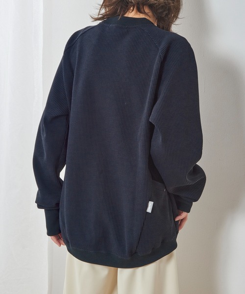 narifuri（ナリフリ）の「【narifuri】マルチワッフルクルーネックスウェット NF1173（スウェット・メンズ・その他2/その他1/ブラック/ホワイト/カーキ・S/XL/L/M）」の22枚目の写真