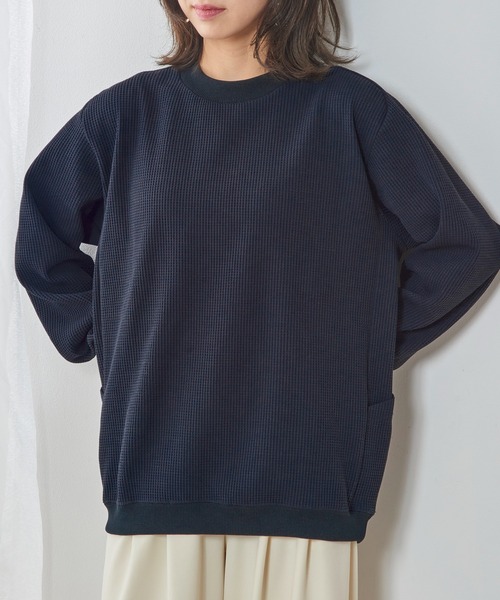 narifuri（ナリフリ）の「【narifuri】マルチワッフルクルーネックスウェット NF1173（スウェット・メンズ・その他2/その他1/ブラック/ホワイト/カーキ・S/XL/L/M）」の14枚目の写真