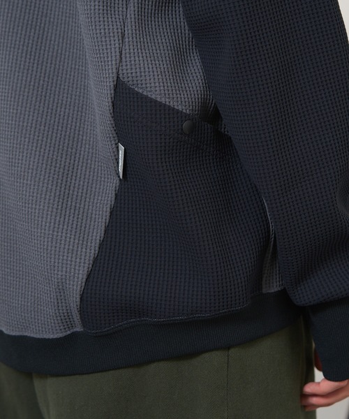 narifuri（ナリフリ）の「【narifuri】マルチワッフルクルーネックスウェット NF1173（スウェット・メンズ・その他2/その他1/ブラック/ホワイト/カーキ・S/XL/L/M）」の20枚目の写真