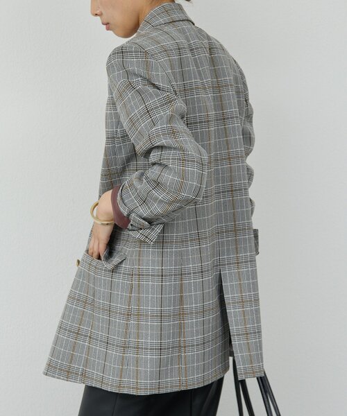 GALLARDAGALANTE（ガリャルダガランテ）の「ピークドラペルジャケット（テーラードジャケット・レディース・ネイビー/グレー・FREE）」の5枚目の写真