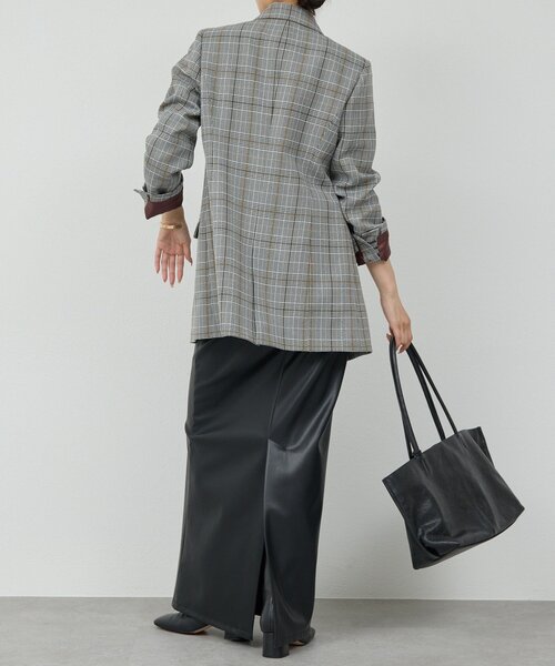 GALLARDAGALANTE（ガリャルダガランテ）の「ピークドラペルジャケット（テーラードジャケット・レディース・ネイビー/グレー・FREE）」の8枚目の写真