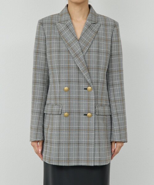 GALLARDAGALANTE（ガリャルダガランテ）の「ピークドラペルジャケット（テーラードジャケット・レディース・ネイビー/グレー・FREE）」の9枚目の写真