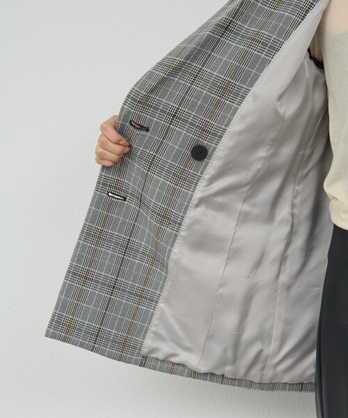 GALLARDAGALANTE（ガリャルダガランテ）の「ピークドラペルジャケット（テーラードジャケット・レディース・ネイビー/グレー・FREE）」の20枚目の写真