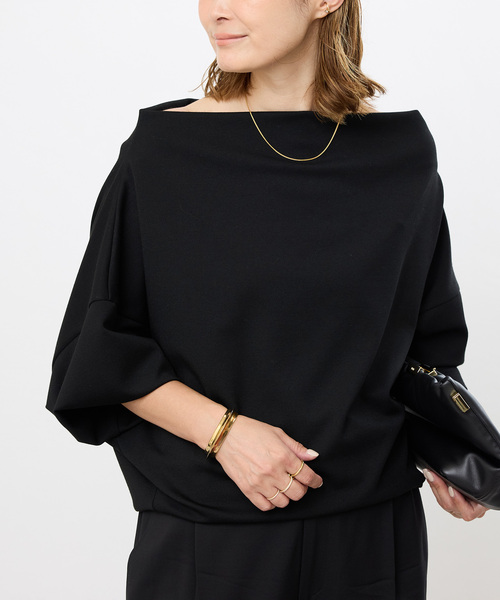 Deuxieme Classe（ドゥーズィエムクラス）の「*PRIMEWOOL PONTE プルオーバー（Tシャツ/カットソー・レディース・タン/ブラック・FREE）」の22枚目の写真