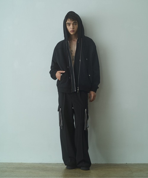 PHILTHEORY(フィルセオリー)の「Layered duck sweat parka / レイヤードダックスウェットパーカー(パーカー・メンズ・ブラック/グレー・3/2/1)」の10枚目の写真