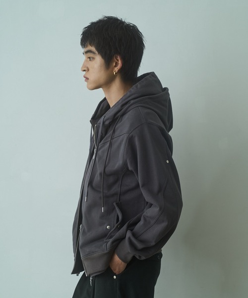 PHILTHEORY(フィルセオリー)の「Layered duck sweat parka / レイヤードダックスウェットパーカー(パーカー・メンズ・ブラック/グレー・3/2/1)」の17枚目の写真