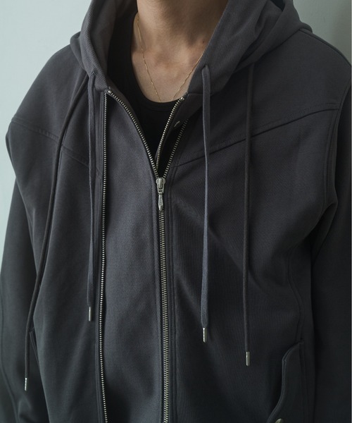 PHILTHEORY(フィルセオリー)の「Layered duck sweat parka / レイヤードダックスウェットパーカー(パーカー・メンズ・ブラック/グレー・3/2/1)」の22枚目の写真