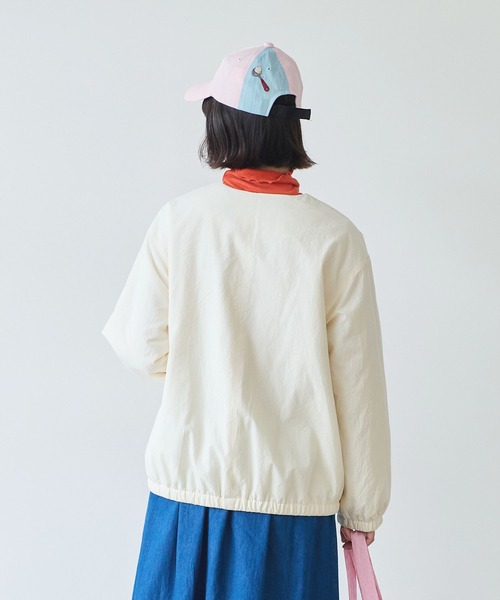 bulle de savon（ビュルデサボン）の「《early spring》100/-ブロード EDODAKI 中綿ブルゾン（ブルゾン・レディース・チャコールグレー/アイボリー・FREE）」の6枚目の写真