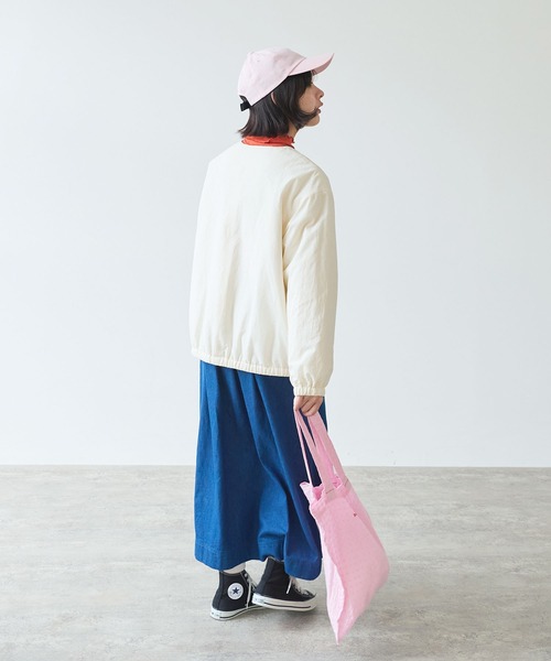 bulle de savon（ビュルデサボン）の「《early spring》100/-ブロード EDODAKI 中綿ブルゾン（ブルゾン・レディース・チャコールグレー/アイボリー・FREE）」の11枚目の写真