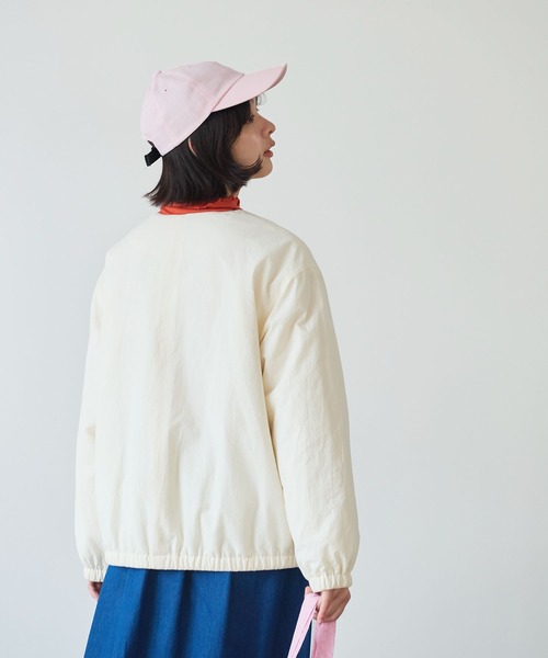 bulle de savon（ビュルデサボン）の「《early spring》100/-ブロード EDODAKI 中綿ブルゾン（ブルゾン・レディース・チャコールグレー/アイボリー・FREE）」の5枚目の写真