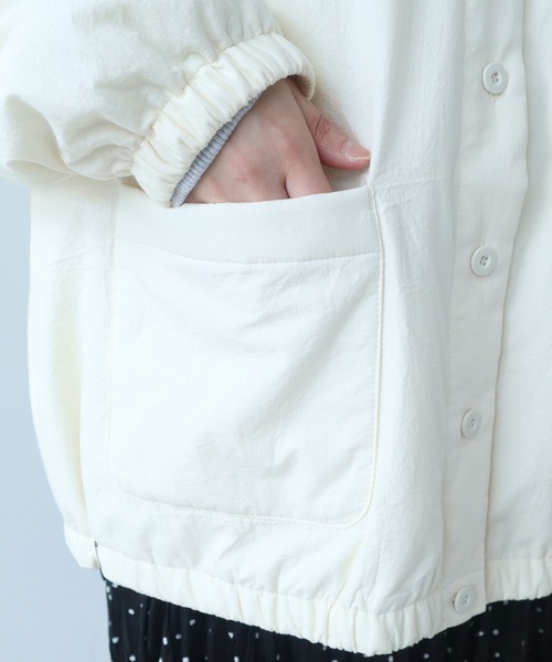 bulle de savon（ビュルデサボン）の「《early spring》100/-ブロード EDODAKI 中綿ブルゾン（ブルゾン・レディース・チャコールグレー/アイボリー・FREE）」の20枚目の写真