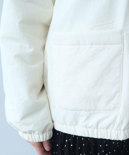 bulle de savon（ビュルデサボン）の「《early spring》100/-ブロード EDODAKI 中綿ブルゾン（ブルゾン・レディース・チャコールグレー/アイボリー・FREE）」の21枚目の写真