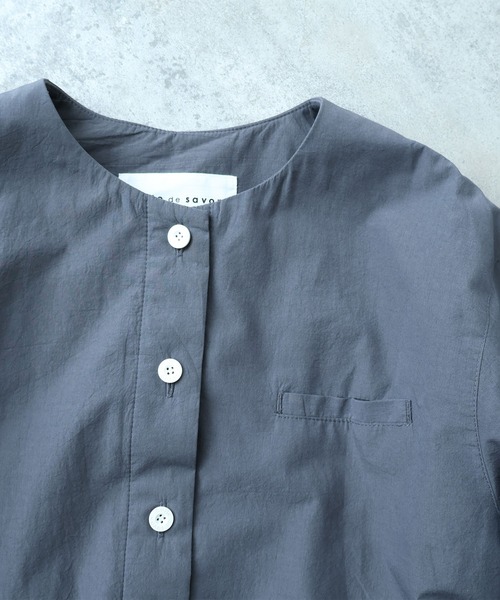 bulle de savon（ビュルデサボン）の「《early spring》100/-ブロード EDODAKI 中綿ブルゾン（ブルゾン・レディース・チャコールグレー/アイボリー・FREE）」の12枚目の写真