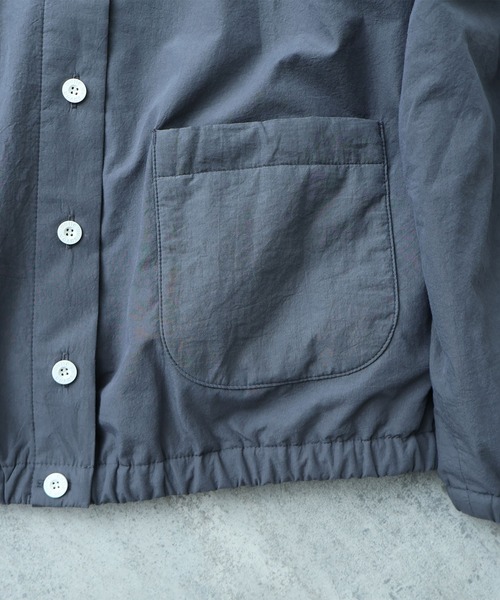 bulle de savon（ビュルデサボン）の「《early spring》100/-ブロード EDODAKI 中綿ブルゾン（ブルゾン・レディース・チャコールグレー/アイボリー・FREE）」の14枚目の写真