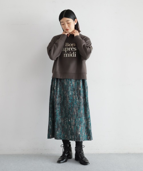 NOMBRE IMPAIR（ノンブルアンペール）の「フレーズ箔PT　ハイネックP/O（Tシャツ/カットソー・レディース・ホワイト/チャコールグレー・FREE）」の14枚目の写真