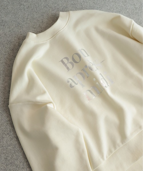 NOMBRE IMPAIR（ノンブルアンペール）の「フレーズ箔PT　ハイネックP/O（Tシャツ/カットソー・レディース・ホワイト/チャコールグレー・FREE）」の21枚目の写真