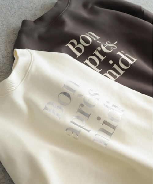 NOMBRE IMPAIR（ノンブルアンペール）の「フレーズ箔PT　ハイネックP/O（Tシャツ/カットソー・レディース・ホワイト/チャコールグレー・FREE）」の20枚目の写真