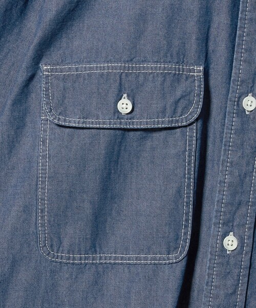 District（ディストリクト）の「＜District＞シャンブレー ダブルポケット レギュラーカラーシャツ（シャツ/ブラウス・メンズ・ブラック/ライトブルー・L/S/XL/M）」の10枚目の写真