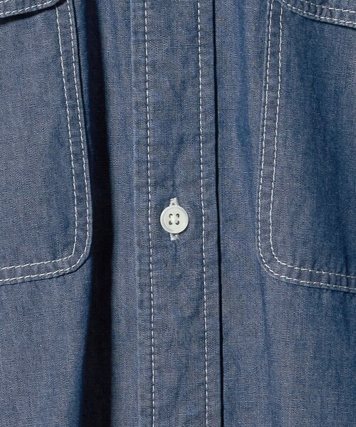 District（ディストリクト）の「＜District＞シャンブレー ダブルポケット レギュラーカラーシャツ（シャツ/ブラウス・メンズ・ブラック/ライトブルー・L/S/XL/M）」の9枚目の写真