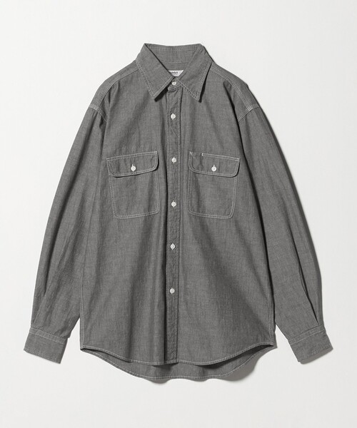 District（ディストリクト）の「＜District＞シャンブレー ダブルポケット レギュラーカラーシャツ（シャツ/ブラウス・メンズ・ブラック/ライトブルー・L/S/XL/M）」の8枚目の写真