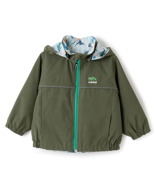 kladskap（クレードスコープ）の「恐竜リバーシブルウィンドブレーカー（ナイロンジャケット・キッズ・カーキ/パープル・90cm/120cm/130cm/100cm/110cm）」の2枚目の写真