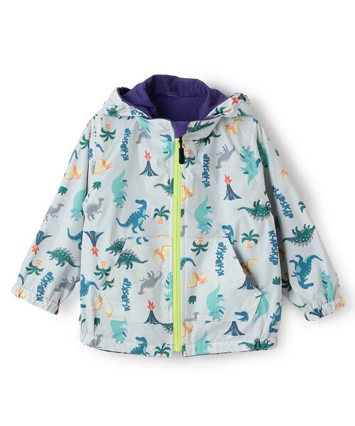 kladskap（クレードスコープ）の「恐竜リバーシブルウィンドブレーカー（ナイロンジャケット・キッズ・カーキ/パープル・90cm/120cm/130cm/100cm/110cm）」の3枚目の写真