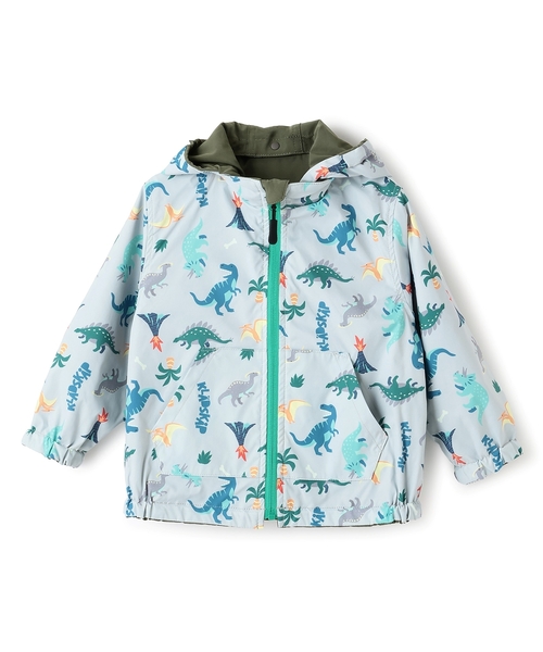 kladskap（クレードスコープ）の「恐竜リバーシブルウィンドブレーカー（ナイロンジャケット・キッズ・カーキ/パープル・90cm/120cm/130cm/100cm/110cm）」の4枚目の写真