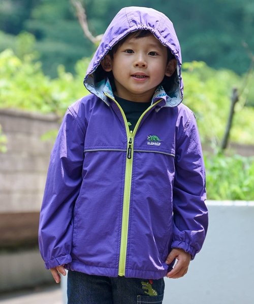 kladskap（クレードスコープ）の「恐竜リバーシブルウィンドブレーカー（ナイロンジャケット・キッズ・カーキ/パープル・90cm/120cm/130cm/100cm/110cm）」の19枚目の写真