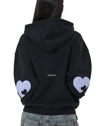 OY 黒 ジップアップパーカー フリーサイズ ☆OY☆DYED LOGO PATCH HOODIE ZIP UP - BLACK☆正規品/送料込