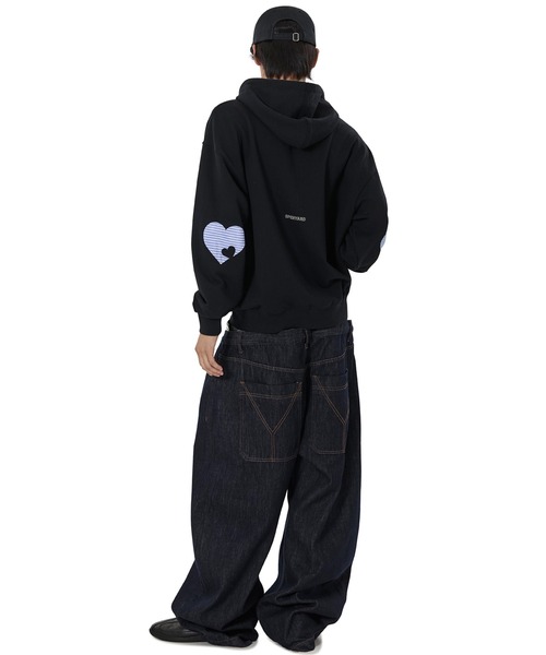 OY/オーワイ』STRIPE PATCH HOODIE ZIP UP/ストライプパッチ