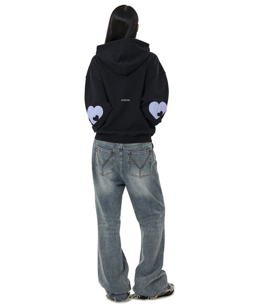 OY/オーワイ』STRIPE PATCH HOODIE ZIP UP/ストライプパッチ