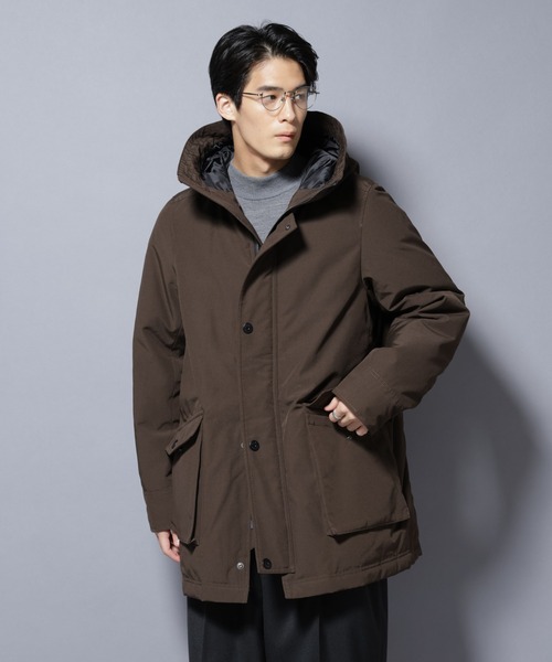 極美品✨西川ダウン × ナノユニバース メンズ ダウン ジャケット L ブラウン NANO universe（ナノ・ユニバース） ダウンジャケット ダウン 「西川