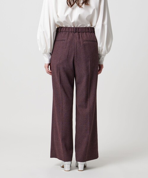 UNITED ARROWS（ユナイテッドアローズ）の「2タック メランジ ワイド パンツ ‐ウォッシャブル‐（その他パンツ・レディース・ブラック/ワイン・38/36/40/34）」の9枚目の写真