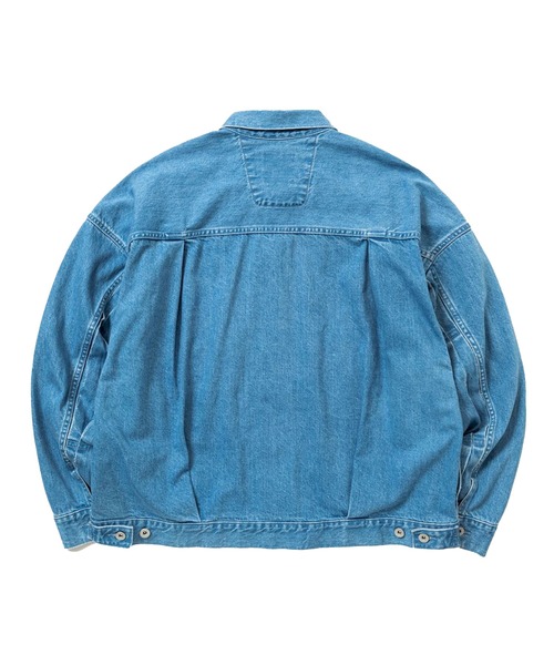 meanswhile(ミーンズワイル)の「Fade Denim Pleated Sleeve Blouse(デニムジャケット・メンズ・インディゴブルー/オフホワイト・4(XL)/3(L)/1(S)/2(M))」の17枚目の写真