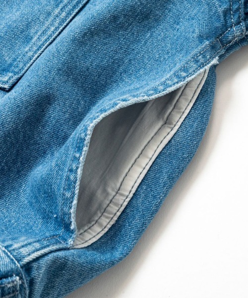 meanswhile(ミーンズワイル)の「Fade Denim Pleated Sleeve Blouse(デニムジャケット・メンズ・インディゴブルー/オフホワイト・4(XL)/3(L)/1(S)/2(M))」の5枚目の写真